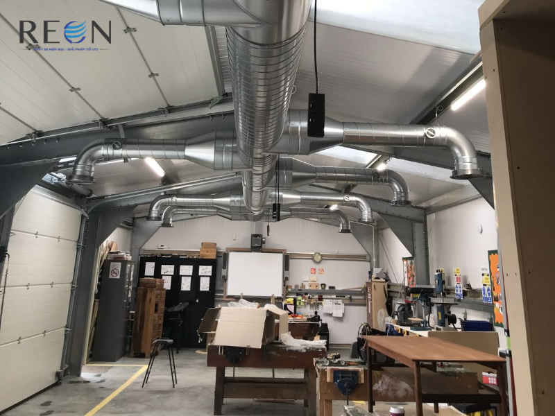 Điều hòa làm mát khu vực gia công CNC